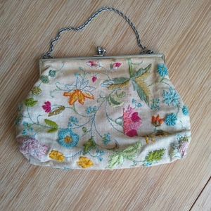 Vintage handmade embroidered purse